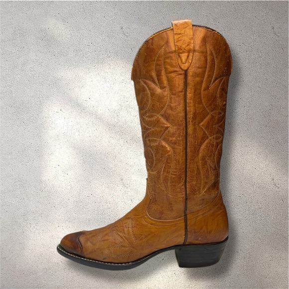 Vintage Texas Imperial USA Leather Western Cowboy Boots - Picture 1 of 10